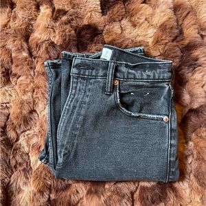 The ankle straight ultra high rise abercrombie and fitch crop Jean